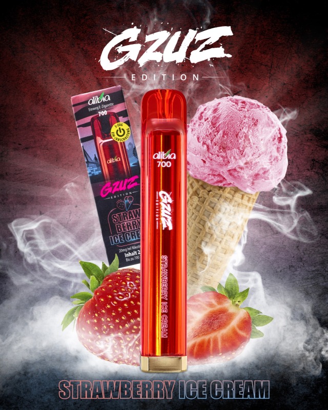 Gzuz V Einweg E Zigarette Strawberry Ice Cream Alibia