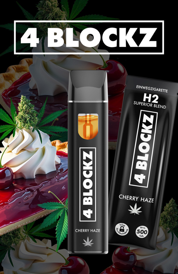 4Blockz Einweg H2 Superior Blend Vaporizer "Cherry Haze"